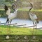 Yard Decorations Outdoor Garden Statues, White Metal Crane Yard Art, 33-39inch Lawn Ornaments for Backyard, Outside Porch, Patio, Wedding Decor,Set of 2,Spring Decor,Gifts for Mom